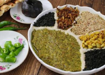 طرز تهیه کشک بادمجان با گردو مجلسی با گوشت و یا مرغ