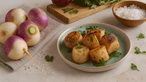 طرز پختن شلغم روی نمک؛ خوشمزه، سالم و بدون آب